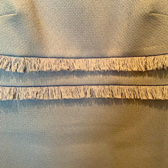 Eliza J Sleeveless Blue Fringe Dress - sz 6 - Picture 5 of 7